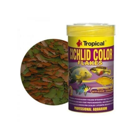 tropical cichlid color 250ml5o gr mangime in fiocchi per ciclidi
