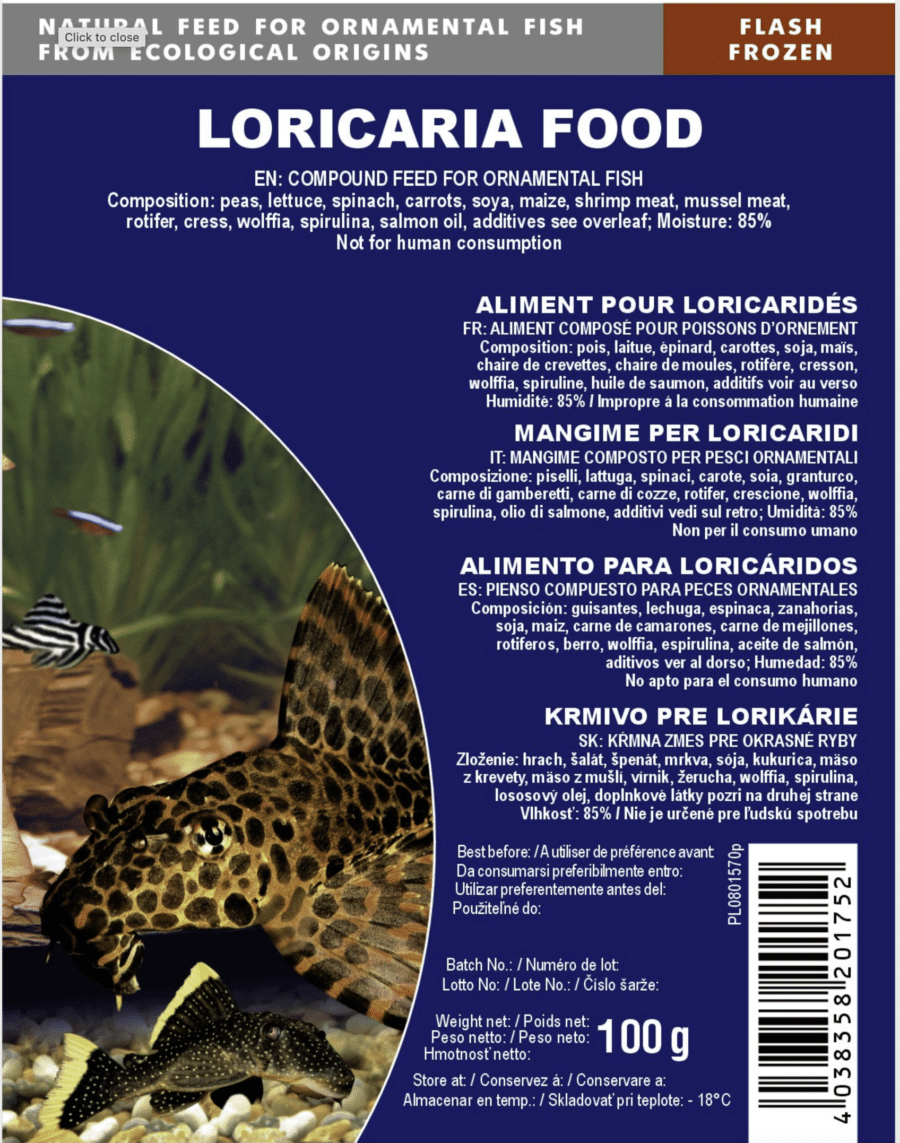 Loricaria Food Blister – Veggie & Seafood Sinking Cubes