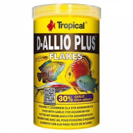 Tropical D-Allio Plus – Garlic-Enriched Flake Food for Discus & Tropical Fish | Aquatropics