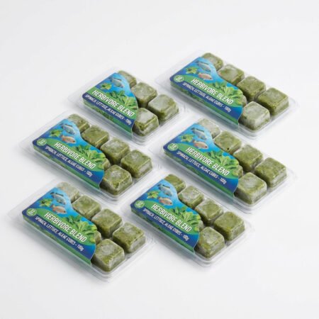 6x100g Herbivore Food Blister – Spinach Lettuce & Algae Cubes