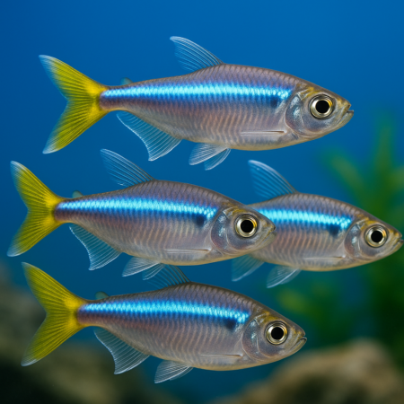 6 X Yellow-Tailed African Tetra – Hemigrammopetersius caudalis