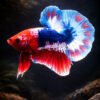 Red Hellboy Plakat Betta Male – Betta splendens 1 Red Hellboy Plakat Betta Male – Betta splendens