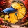 Mustard Halfmoon Betta Male – Betta splendens 1 Mustard Halfmoon Betta Male – Betta splendens